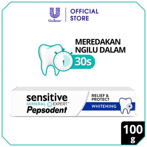 Promo Pepsodent Sensitive Mineral Expert Pasta Gigi Whitening 100G