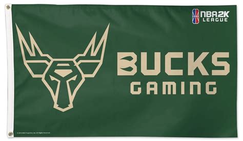 Milwaukee Bucks Gaming Flag 3x5 Flag Nba2k League Nba