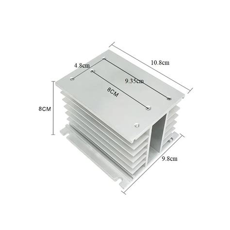 H Shape Aluminum Three Phase Solid State Relay Ssr Heat Sink Base Small