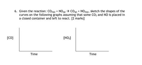 Solved 6. Given the reaction: CO2( g)+NO(g)→CO(g)+NO2( g), | Chegg.com