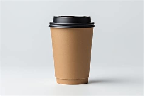 Premium AI Image A Cardboard Coffee Cup