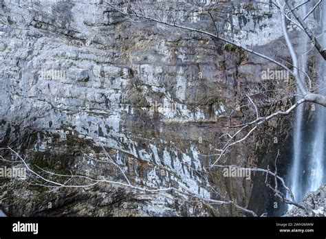 Waterfall in Nacimiento del Rio Mundo in Sierra de Alcaraz, Albacete ...