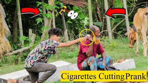 Cutting People S Cigarettes Prank Stop Smoking Prank On Public Funny