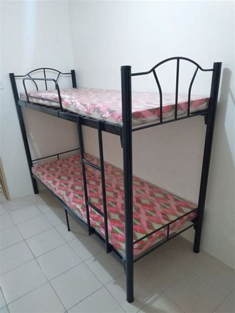 Double Deck Tubing Type Bed Frame With 2pcs Regular Foam Both Single