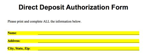 Free Direct Deposit Authorization Forms 22 Pdf Word Eforms Free 9 Sample Direct Deposit Forms