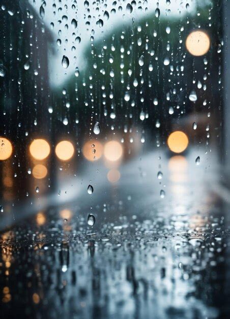 Fotomural Macro Gotas De Lluvia Sobre El Cristal De La Ventana Foto