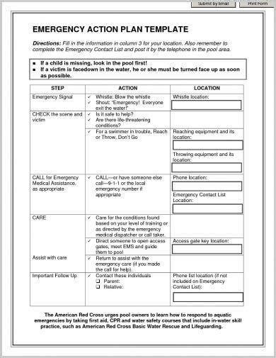 Sample Emergency Action Plan Template Classles Democracy