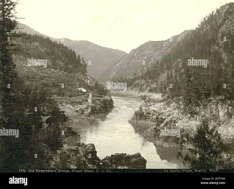 Old Government Bridge, Fraser River, British Columbia, ca 1887 Stock ...