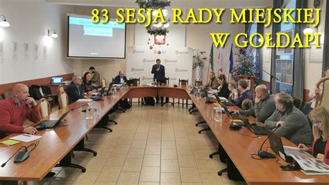 83 sesja rady miejskiej w Gołdapi 12 grudnia 2023 YouTube