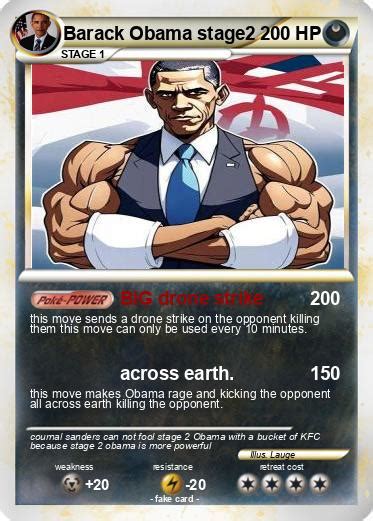 Pokémon Barack Obama stage2 BIG drone strike My Pokemon Card