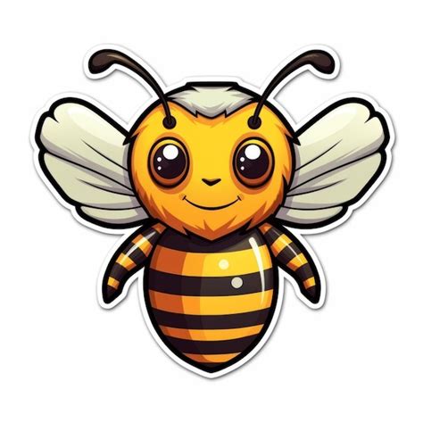 Premium Ai Image A Cartoon Bee With Big Eyes And A Smile