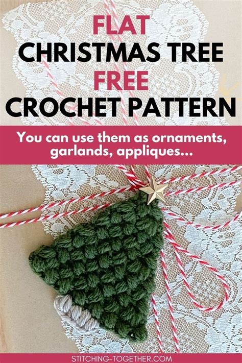 Graphic Reading Flat Christmas Tree Free Crochet Pattern With A