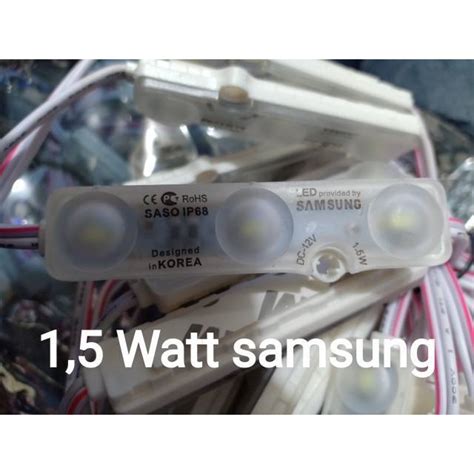 Jual Led Modul Samsung 3 Mata Smd 5730 Putih White Dc 12v Waterproof 3