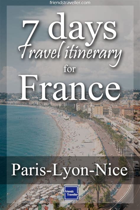 The Front Cover Of Days Travel Itinerary For France By Paris Lyon