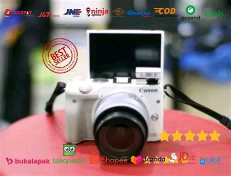 Jual Camera Kamera Mirrorless Canon Eos M3 Lensa 15 45mm Putih Muraah