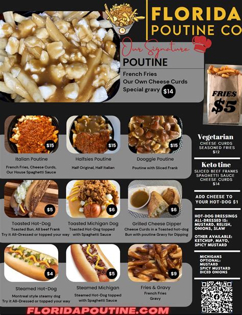 Florida Poutine Co Menu The Adventures Of Accordion Guy In The St