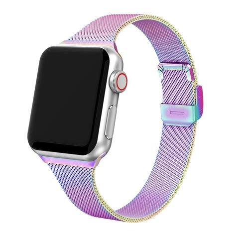 Premium Thin Stainless Steel Mesh Band For Apple Watch Series 7 41mm 4 – Pinnacle Luxuries