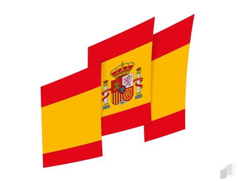 Spain flag in an abstract ripped design. Modern design of the Spain ...