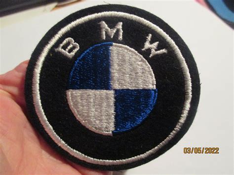 Ecusson patch brodé BMW diam 8cm eBay