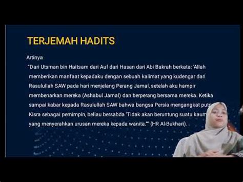 Kepemimpinan Perempuan Dalam Hadits Hadits Tarbawi YouTube