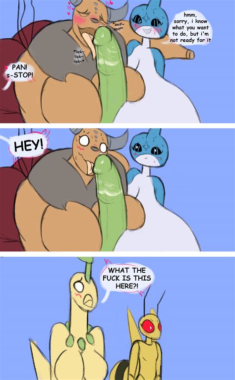 Rule 34 Anthro Bayleef Beedrill Big Breasts Big Penis Blue Body Blush Breast Play Breasts