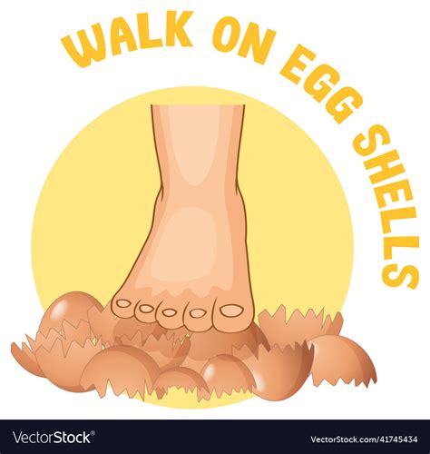 English Idiom With Picture Description For Walk Vector Image