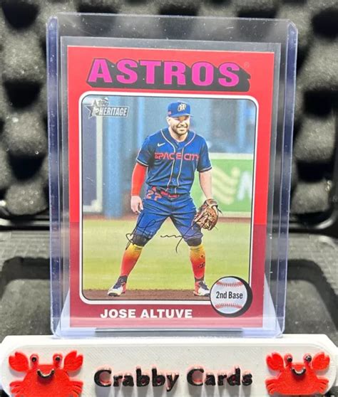 2024 TOPPS HERITAGE Jose Altuve bordure rouge parallèle SP 238 Houston