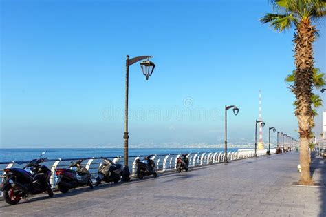 Scenic View from Mountain of the Capital Beirut at Sunset. Republic of ...