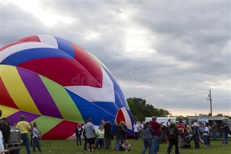 Colorful Hot Air Balloon Lift Off Editorial Stock Photo Image Of