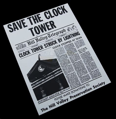 Back To The Future - "Save The Clock Tower" Flyer - 17720