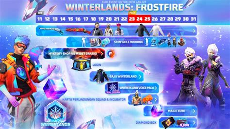 Winterland Event Calendar 2023 Winter Event Free Fire Free Fire New