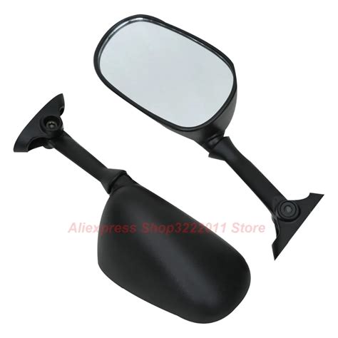 1 Pair Black Motorcycle Rear View Side Mirrors For SUZUKI GSXR600