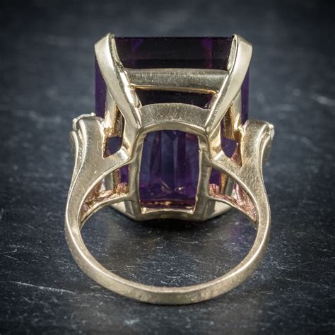 Vintage Amethyst Ring 18ct Gold Antique Jewellery Online