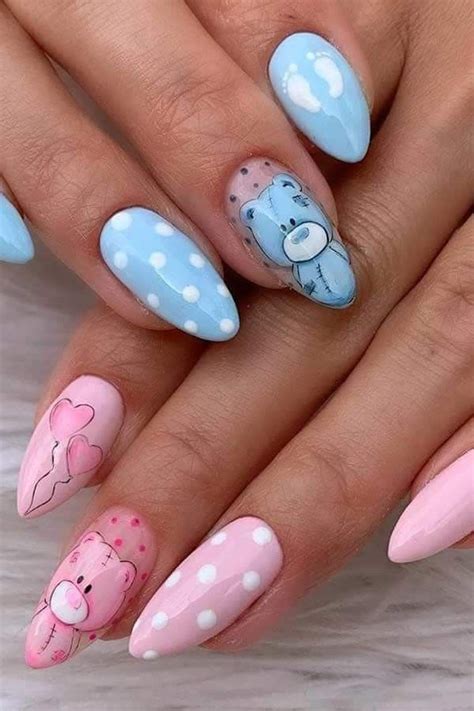 Pin By U As Marvi On Decoraci N De U As Baby Nail Art Gender Reveal