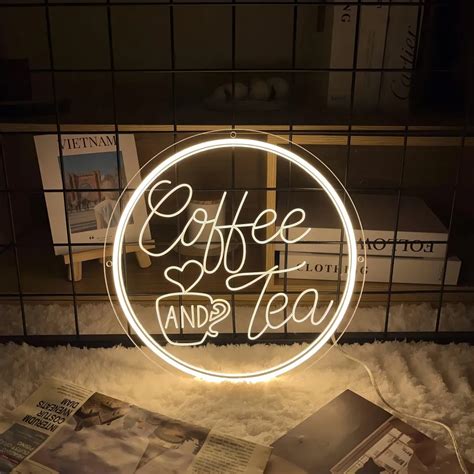 Enseigne néon LED café thé personnalisation 12 couleurs Test et Avis