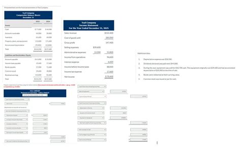 Solved Presented Here Are The Financial Statements Of Teal Chegg