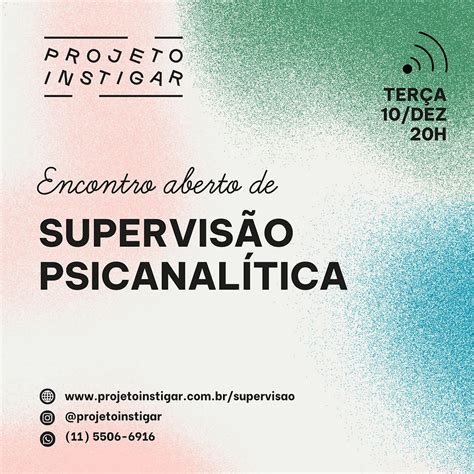 Supervisão em Psicanálise Projeto Instigar psicanlista Débora Andrade