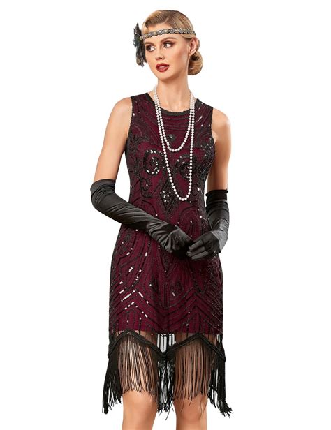 PrettyGuide Women S 1920s Gatsby Dress Sequin Beaded Vintage Art Deco