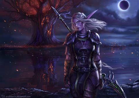 Blonde Women Warrior Girl Night 2K Woman Warrior Fantasy Elf HD