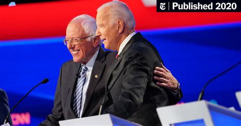 For Biden And Sanders The Fights Not Personal The New York Times