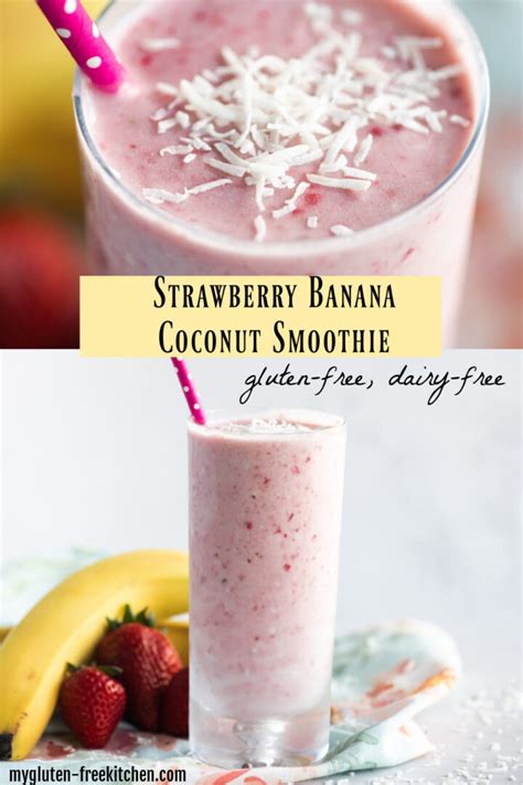 Coconut Milk Strawberry Banana Smoothie Gluten Free