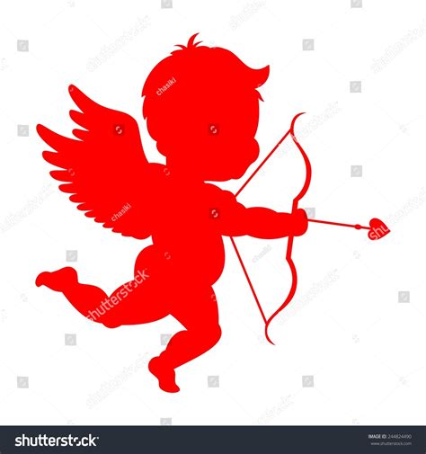 Cupid Silhouette Stock Vector Royalty Free 244824490 Shutterstock