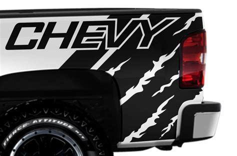 Chevrolet Silverado 2008 2013 150025003500 Custom Vinyl Decal Wrap Kit Chevy Quarter