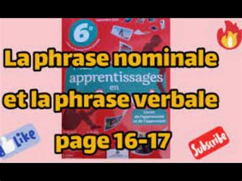 Grammaire La Phrase Nominale Et La Phrase Verbale Page Aep Mes