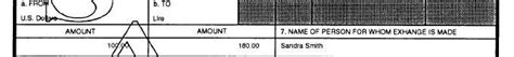 Sample Dd Form 2664 Currency Exchange Record