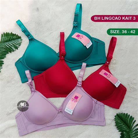 Jual BH LINGCAO Ling Cao Bra Busa Bra Tanpa Kawat BH Jumbo