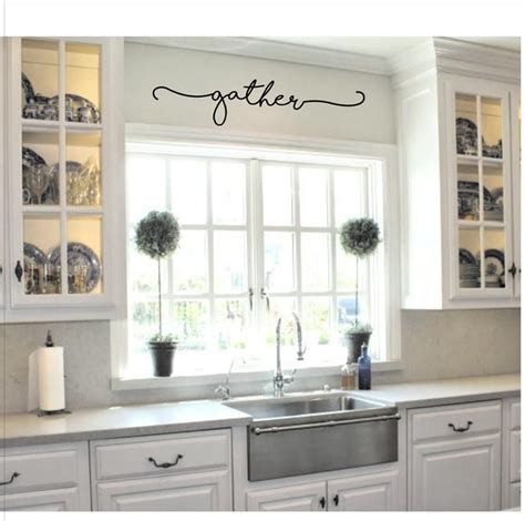 Gather Vinyl Decal Wall Art Kitchen Decal Etsy Kitchen Wall Art