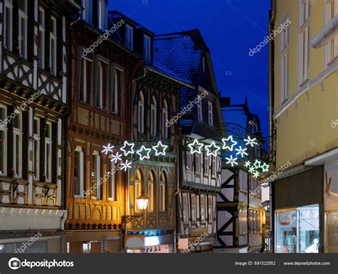 Out Old Town Marburg Christmas Time Evening Atmosphere – Stock ...