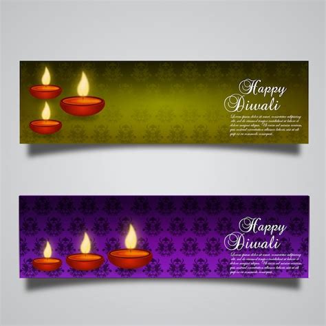 Free Vector | Vector diwali banner