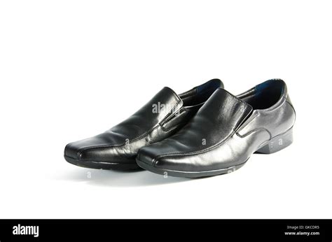 Black leather shoes Stock Photo - Alamy